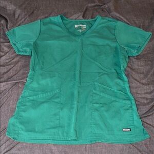 Grey’s Anatomy Green V-Neck Scrub Top